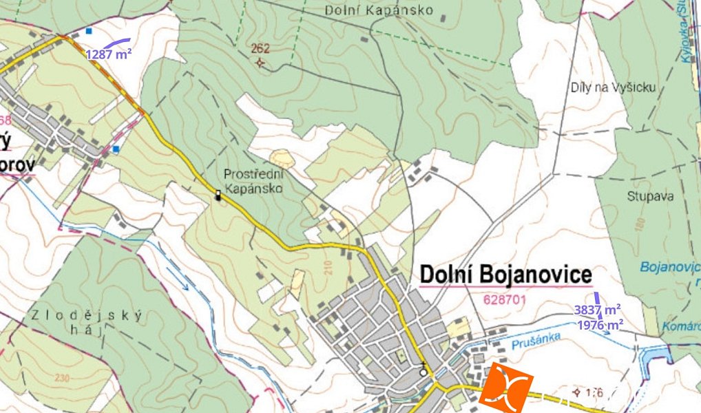 Prodej pole 1 290 m², Dolní Bojanovice – náhled fotky 3