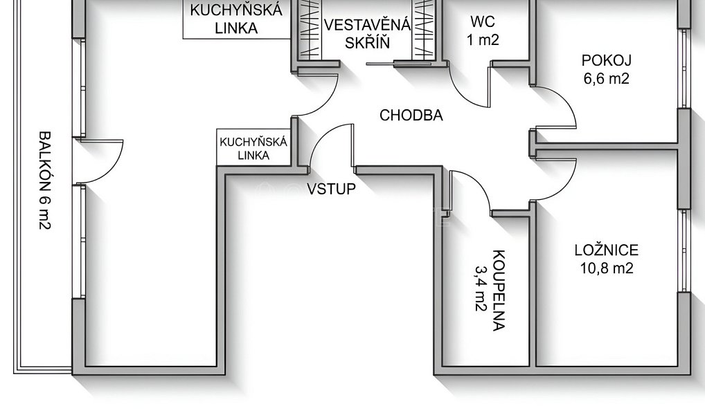 Pronájem bytu 2+1 54 m², Praha – náhled fotky 18