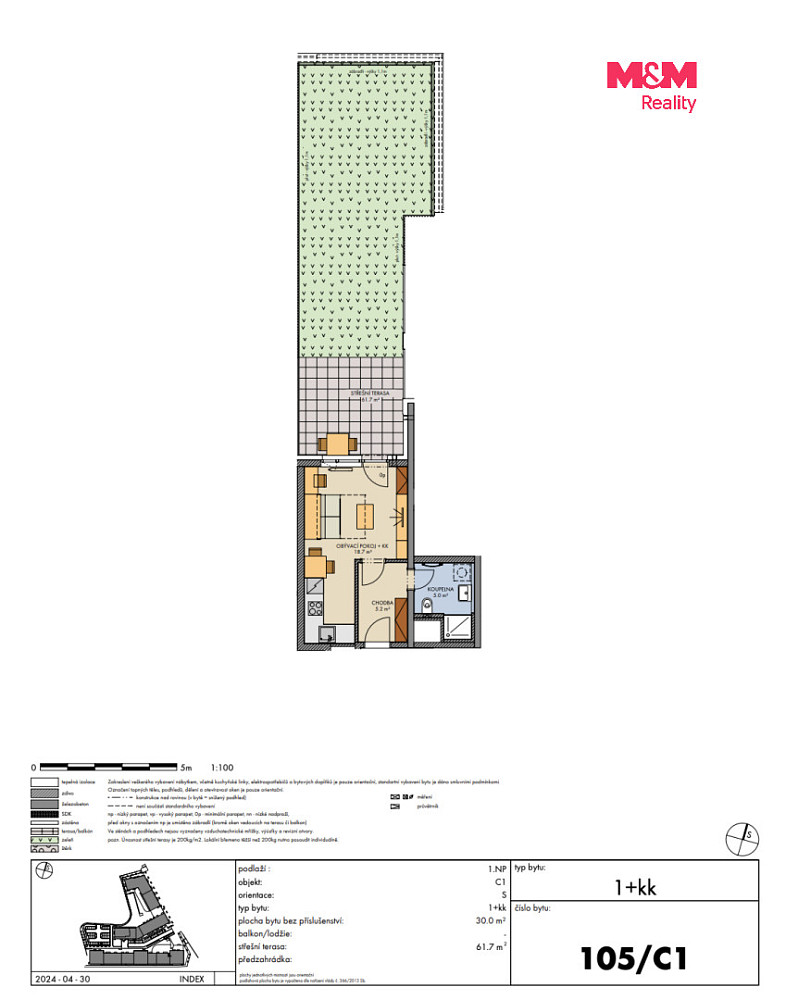 Prodej bytu 1+kk 30 m² – fotografie 3