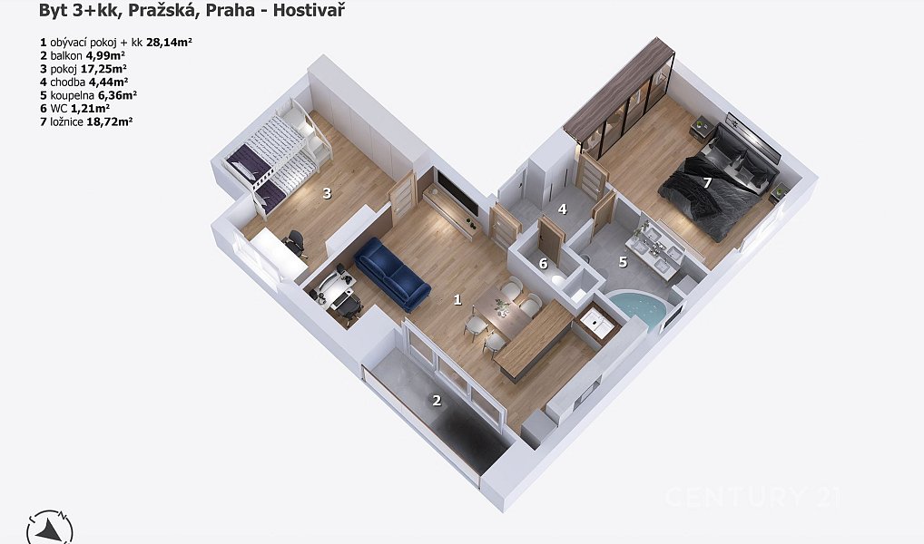 Prodej bytu 3+kk 79 m², Praha – náhled fotky 24