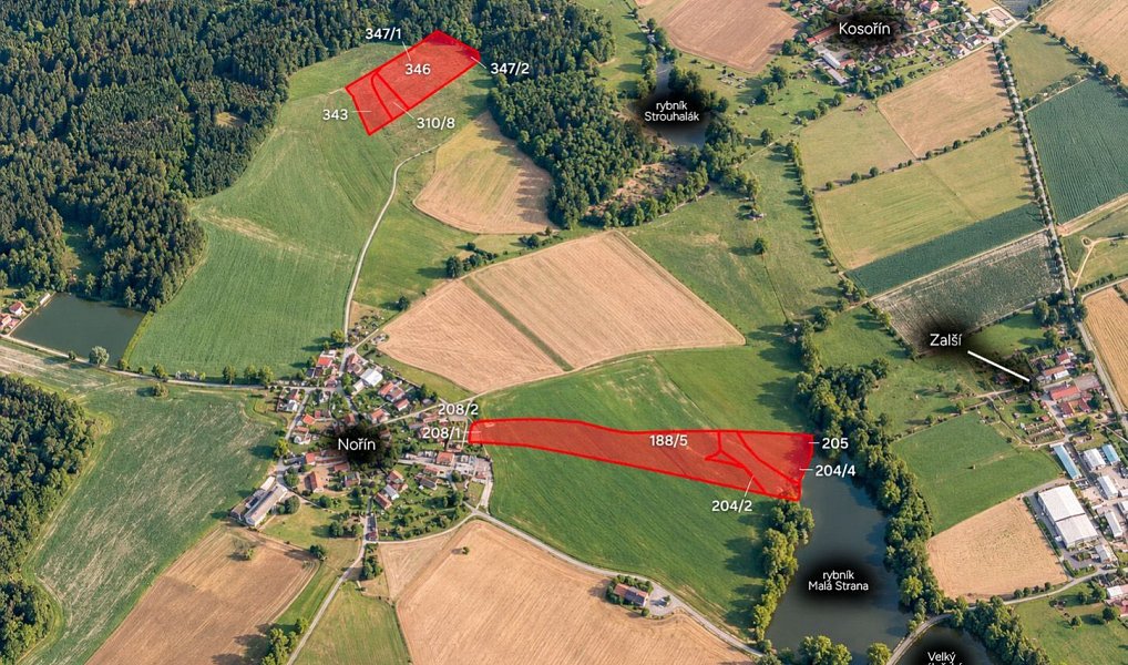 Prodej pozemku, 40830 m², Nořín, Ústí nad Orlicí, Zálší