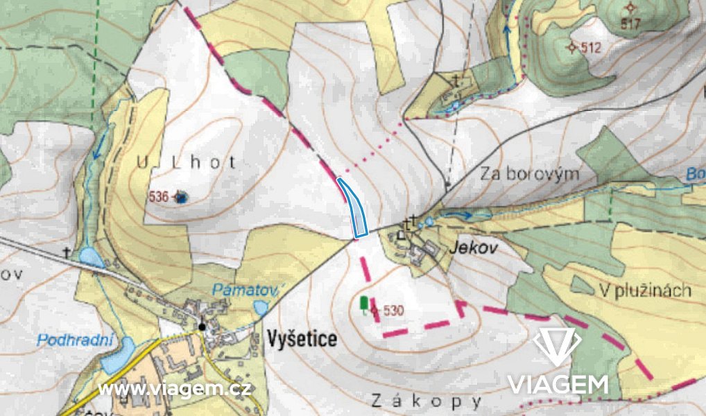 Prodej pole 1 101 m², Zvěstov – náhled fotky 3