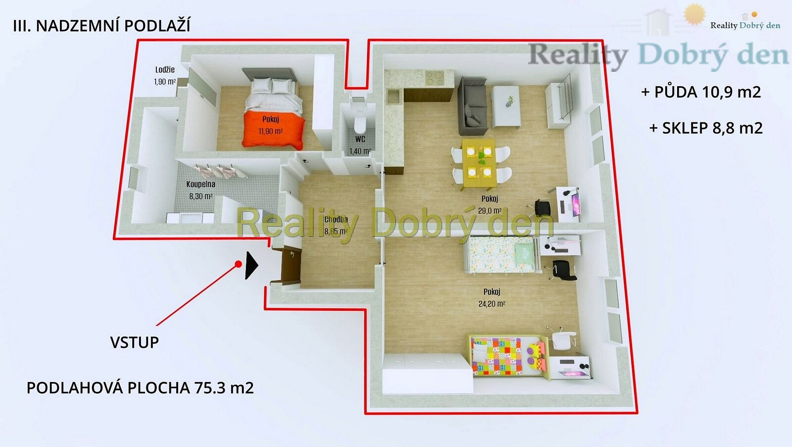 Prodej bytu 3+kk 75 m² – fotografie 2