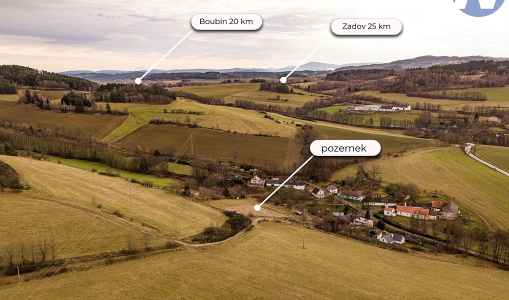 Prodej stavebního pozemku 3 733 m², Volyně – náhled fotky 2