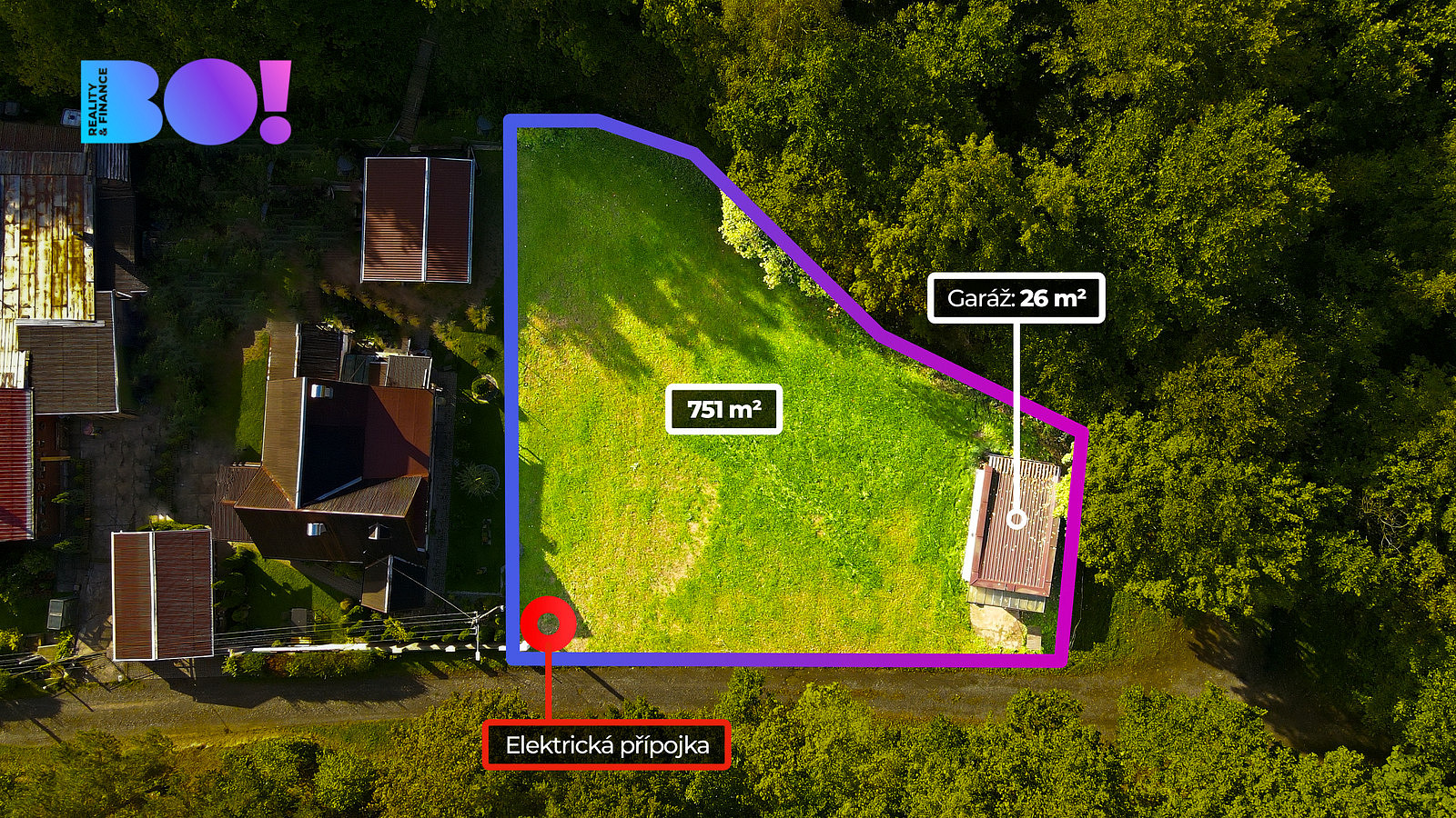 Prodej stavebního pozemku 751 m²