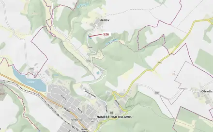 Dražba lesa 1 796 m², Náměšť nad Oslavou