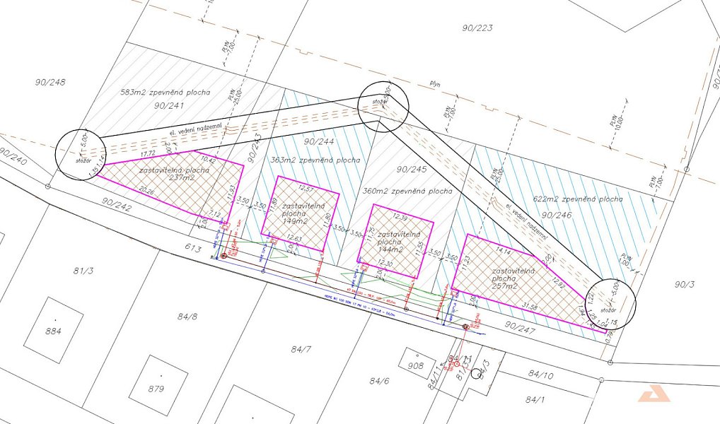 Prodej stavebního pozemku 1 201 m², Dobroměřice – náhled fotky 3