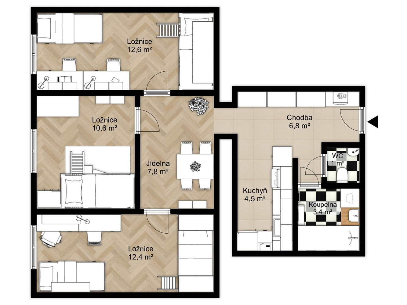 Prodej bytu 3+1 62 m² – fotografie 3