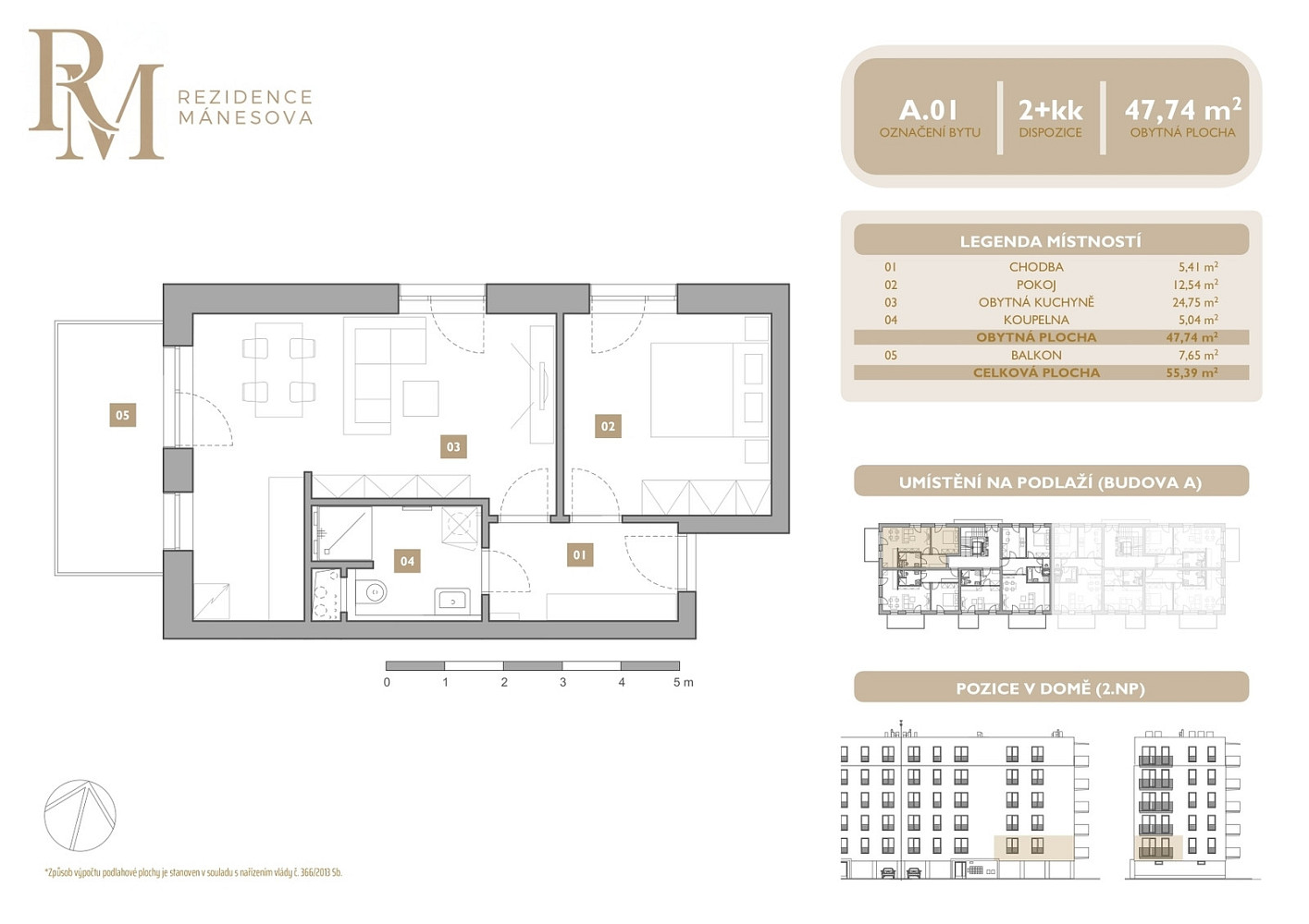 Prodej bytu 2+kk 48 m² – fotografie 2