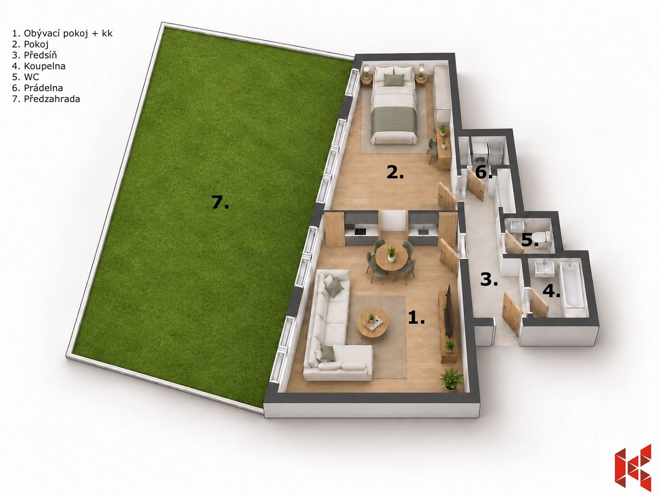 Prodej bytu 2+kk 66 m² – fotografie 3
