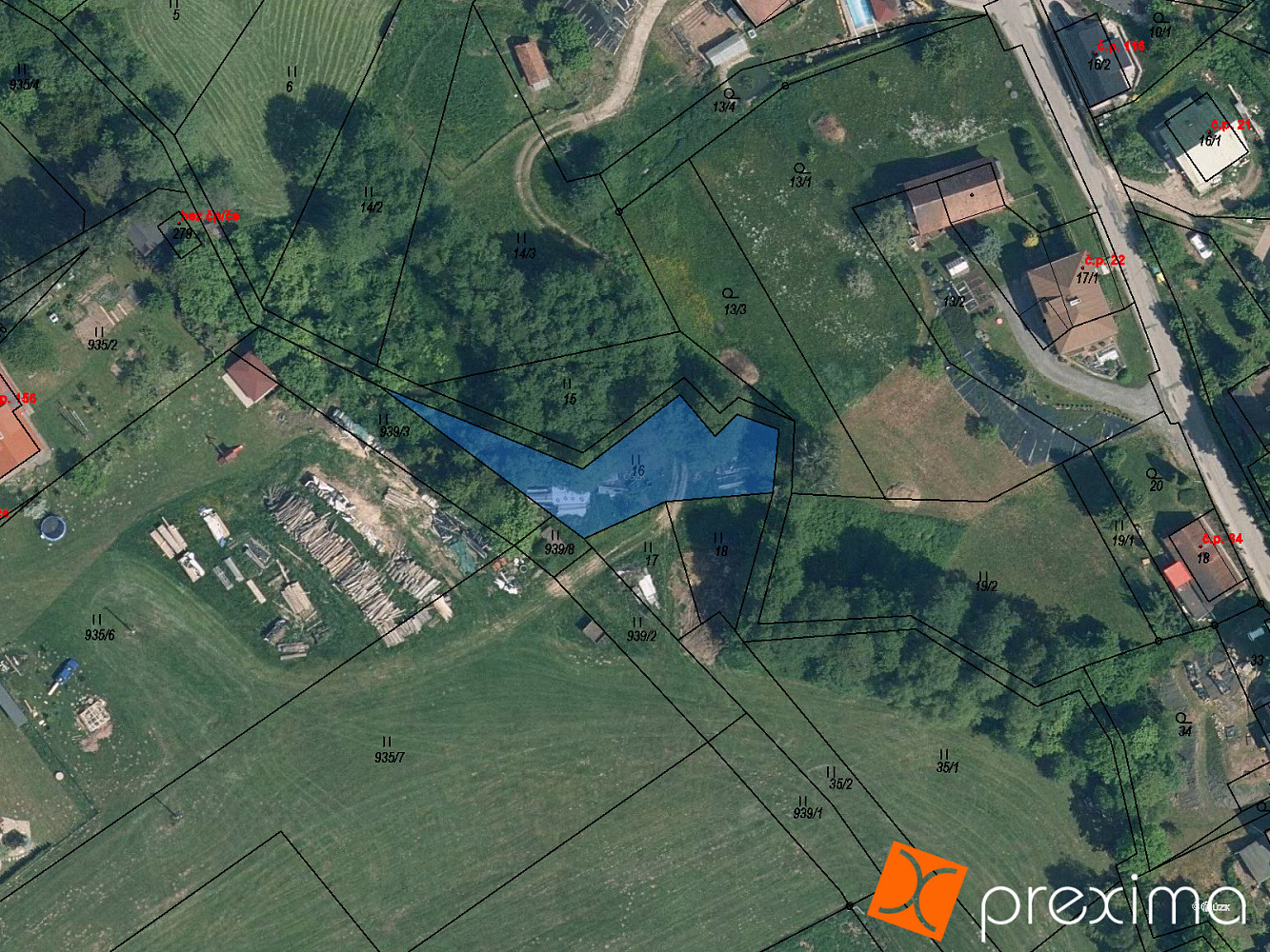 Prodej pozemku 593 m²