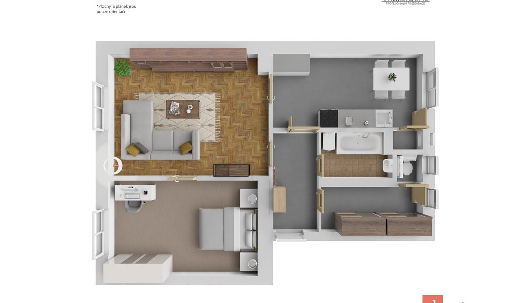 Prodej bytu 2+1 62 m², Strakonice – náhled fotky 3
