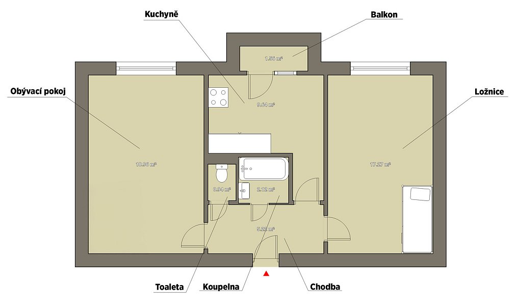 Prodej bytu 2+1 55 m², Aš – náhled fotky 5