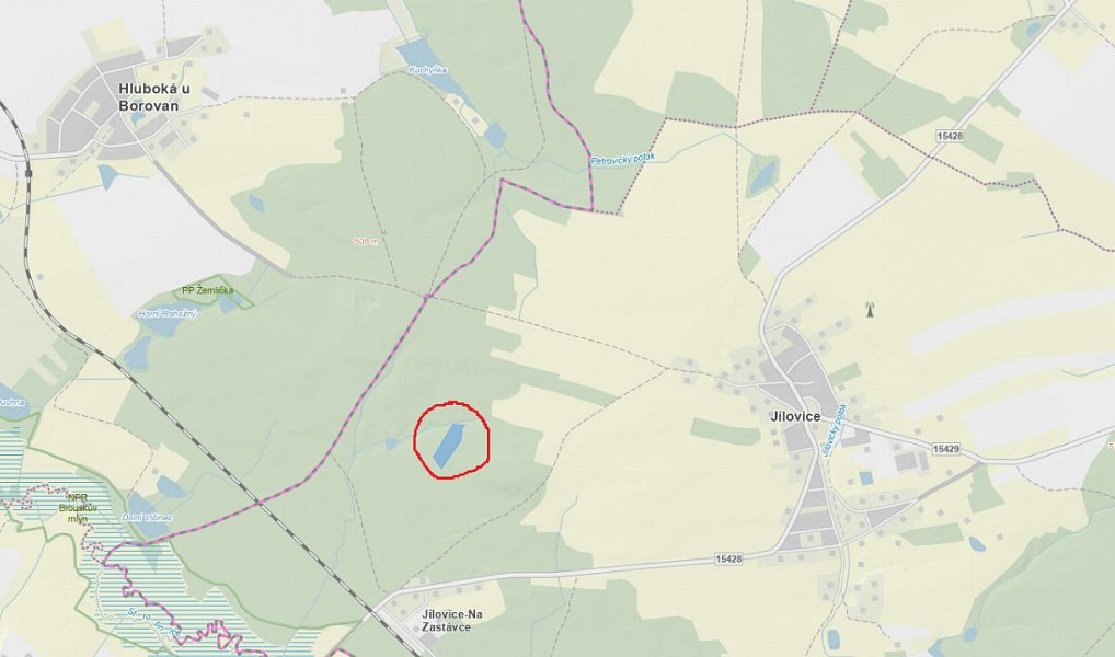 Prodej lesa 13 252 m², Jílovice – náhled fotky 2