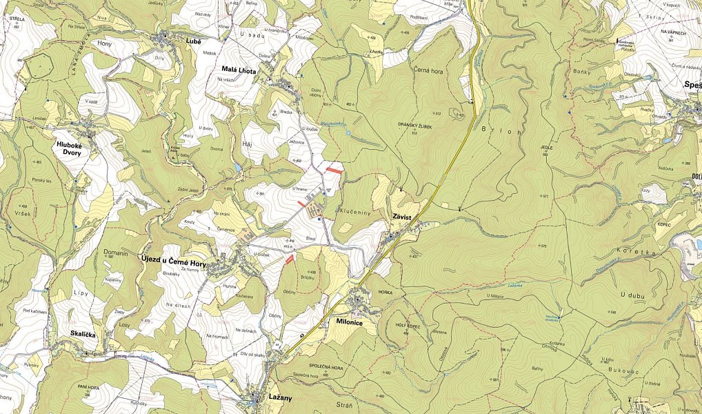 Prodej pole 4 226 m², Újezd u Černé Hory – náhled fotky 4