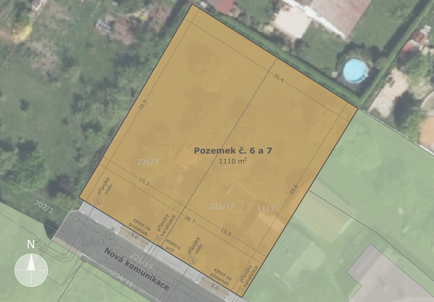 Prodej stavebního pozemku 1 110 m² — photo 2