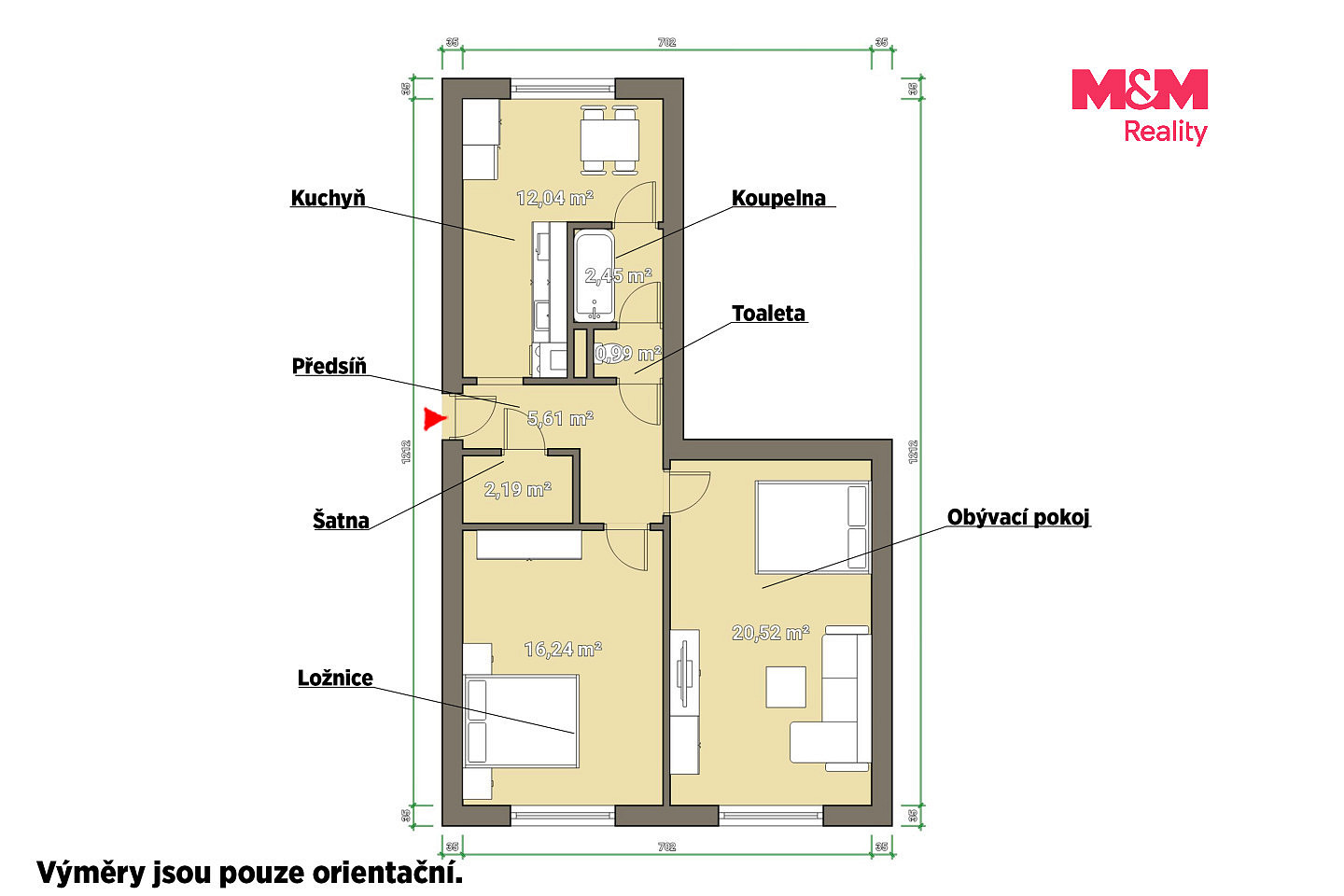 Prodej bytu 2+1 60 m² – fotografie 4