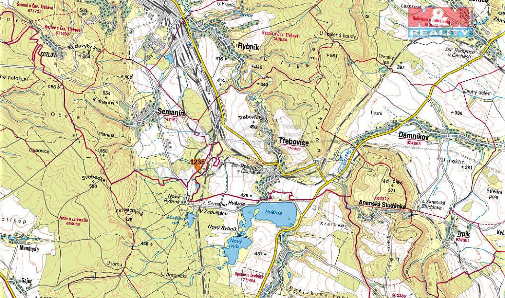 Prodej pole 11 525 m², Semanín – náhled fotky 4