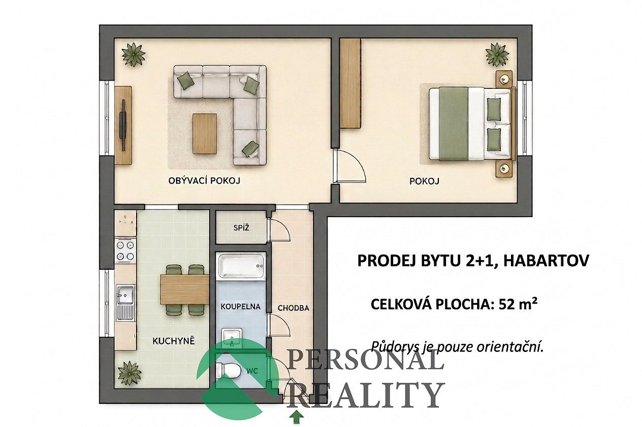 Prodej bytu 2+1 52 m² — photo 3