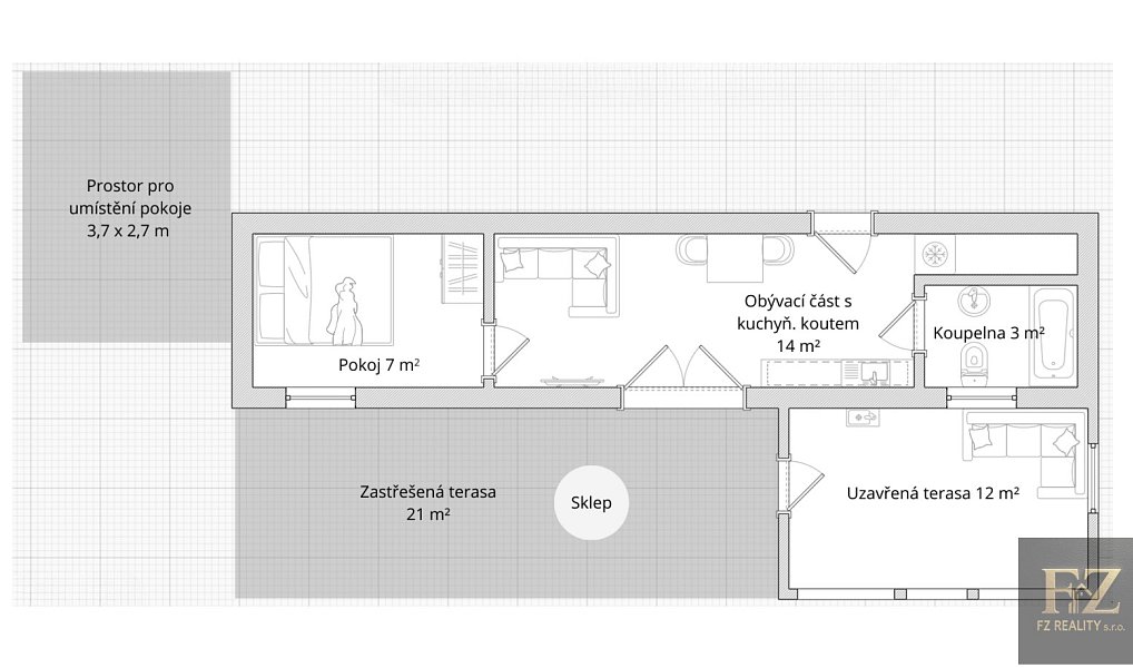 Prodej domu 40 m² s pozemkem 410 m², Planá nad Lužnicí – náhled fotky 2