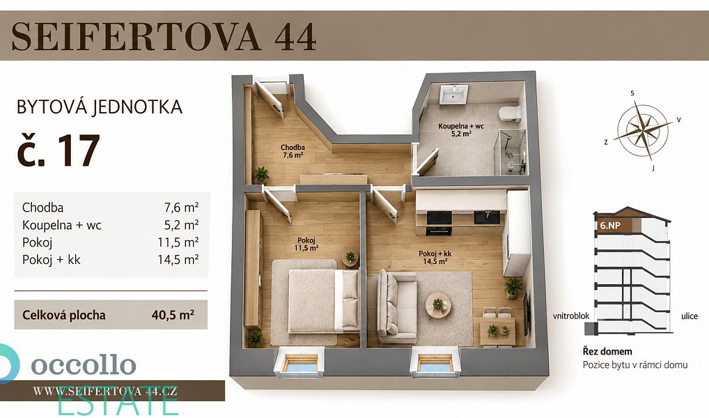 Prodej bytu 2+kk 41 m², Praha – náhled fotky 10