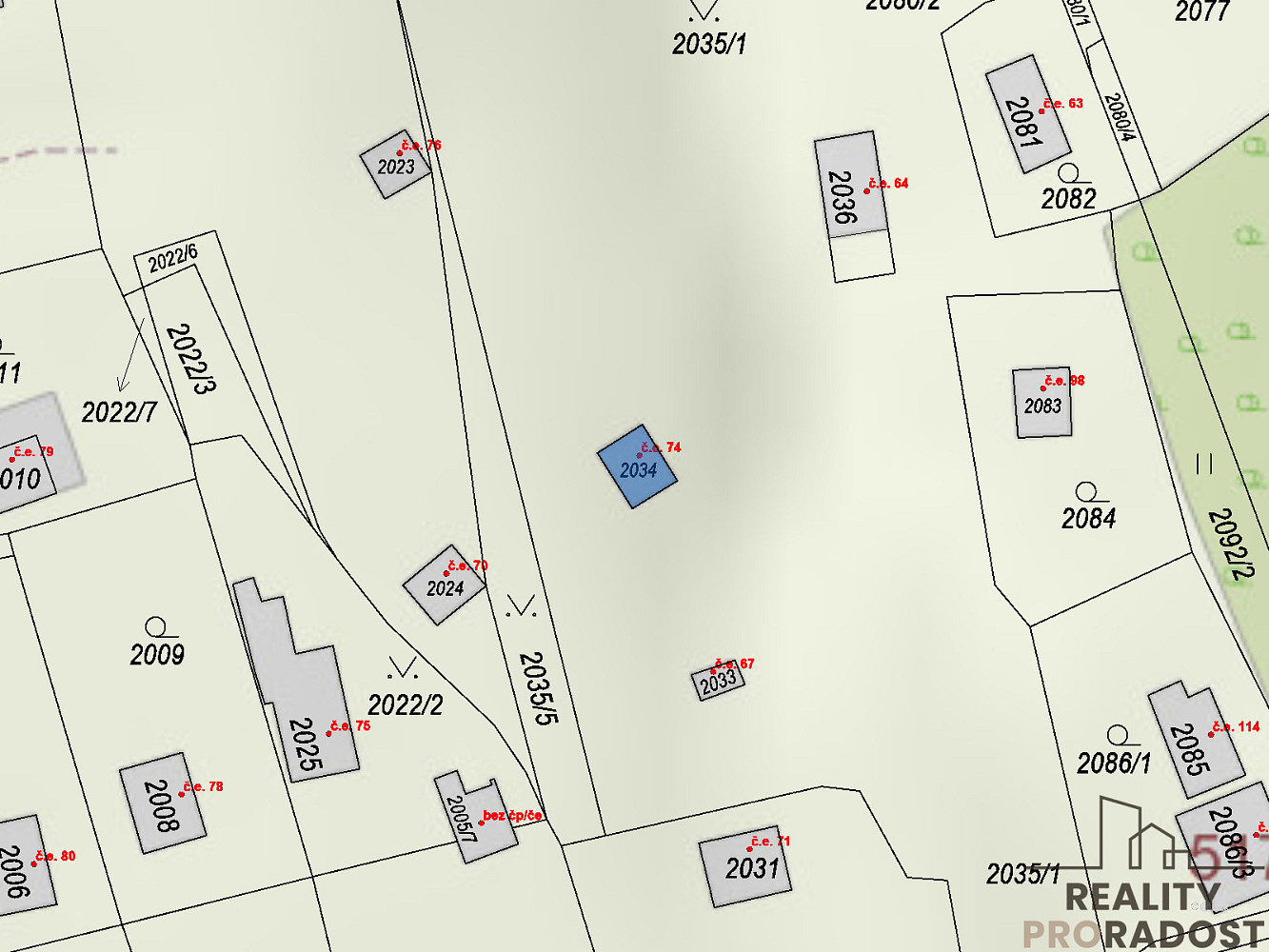 Prodej stavebního pozemku 4 500 m² – fotografie 2