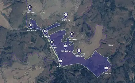 Prodej lesa 12 348 m², Lípa, okres Zlín