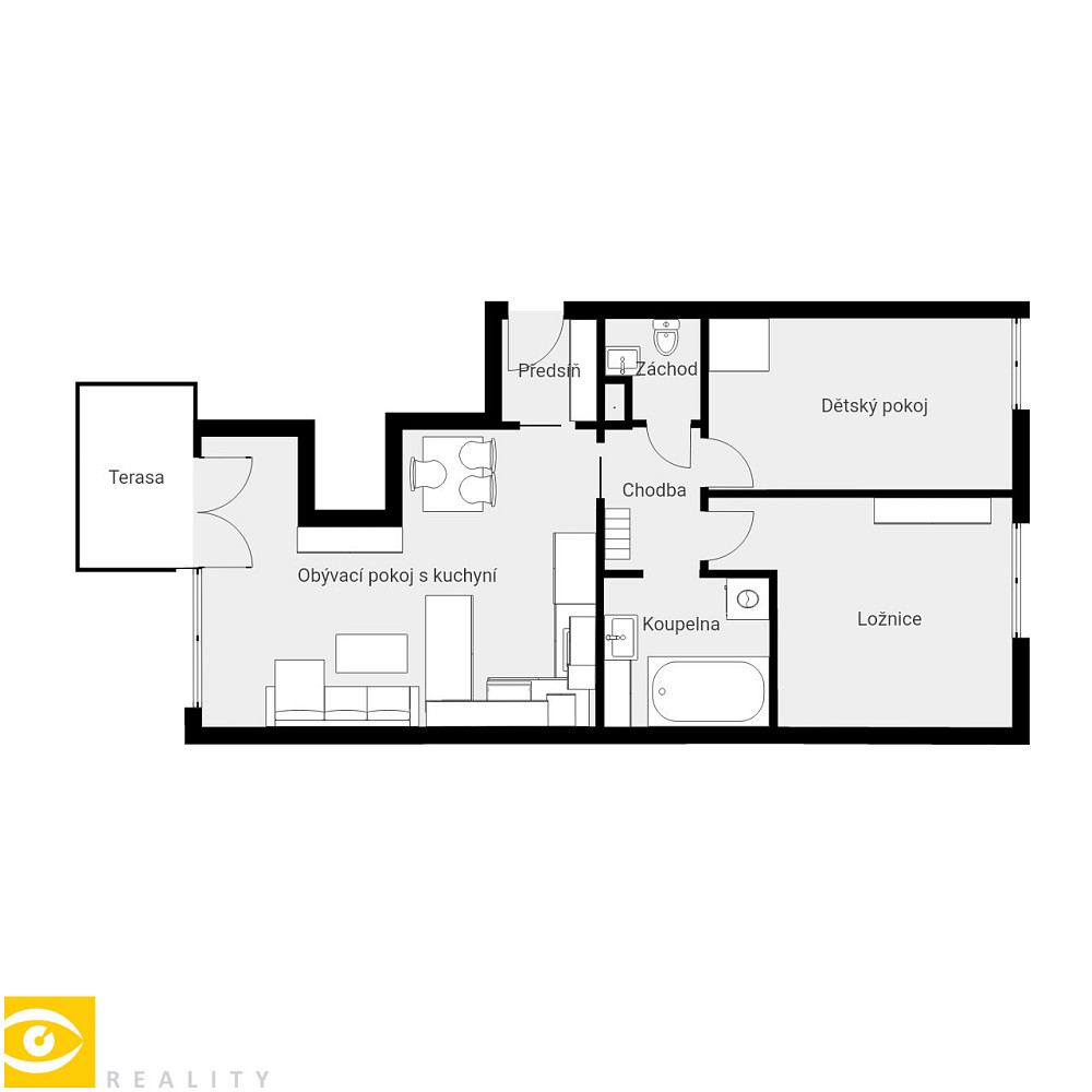 Pronájem bytu 3+kk 67 m² – fotografie 2