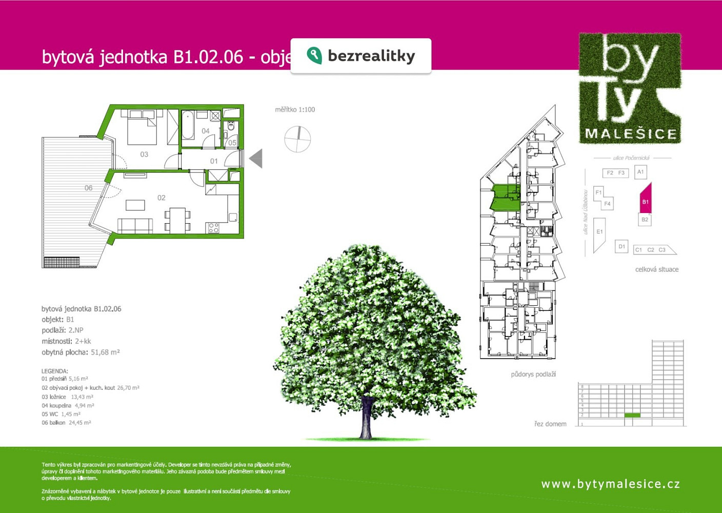 Prodej bytu 2+kk 52 m² – fotografie 5