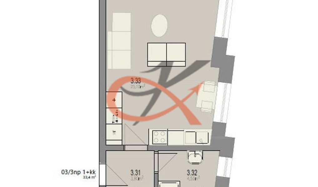 Pronájem bytu 1+kk 33 m², Rožnov pod Radhoštěm – náhled fotky 5