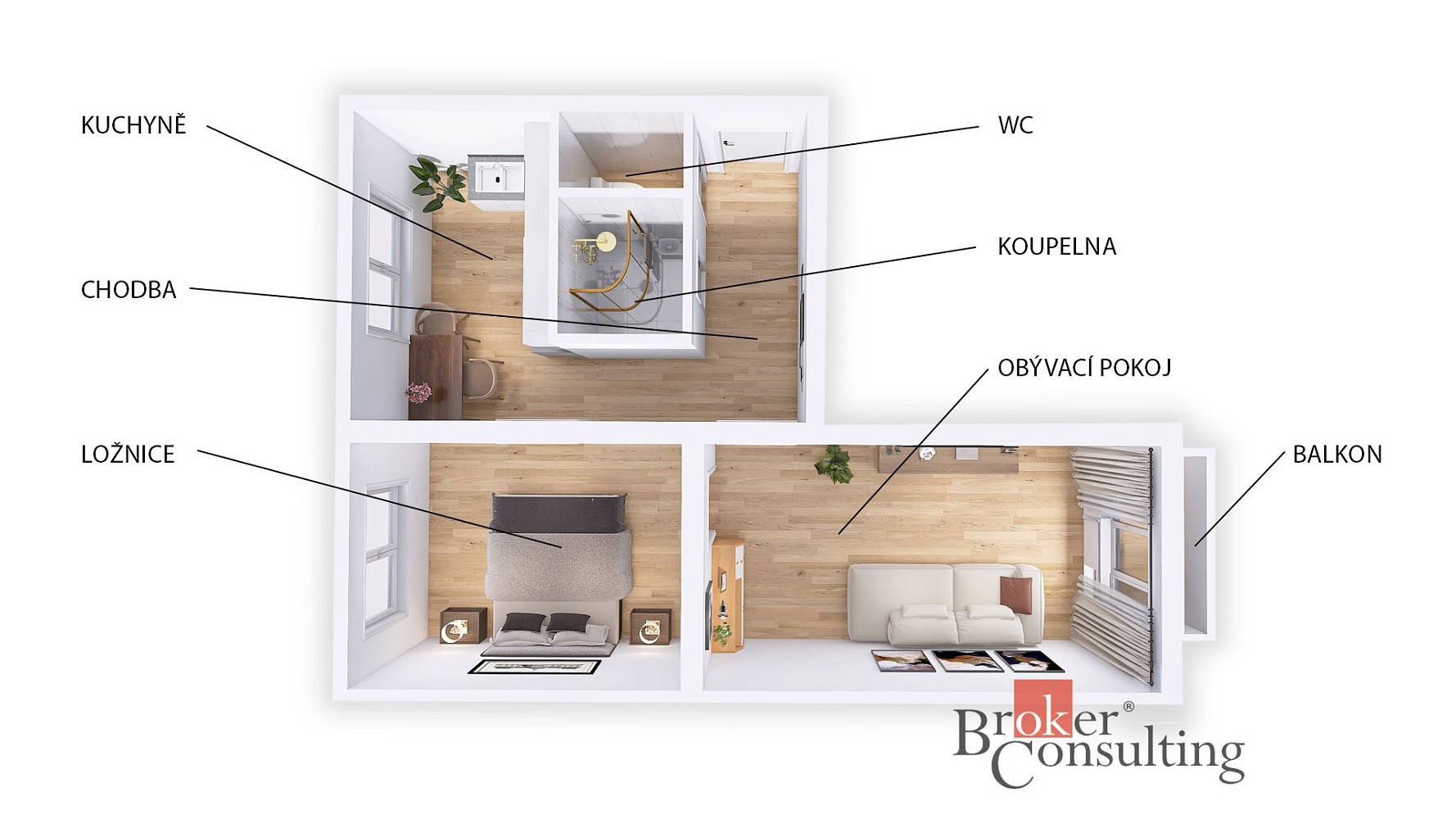 Prodej bytu 2+1 55 m² – fotografie 2