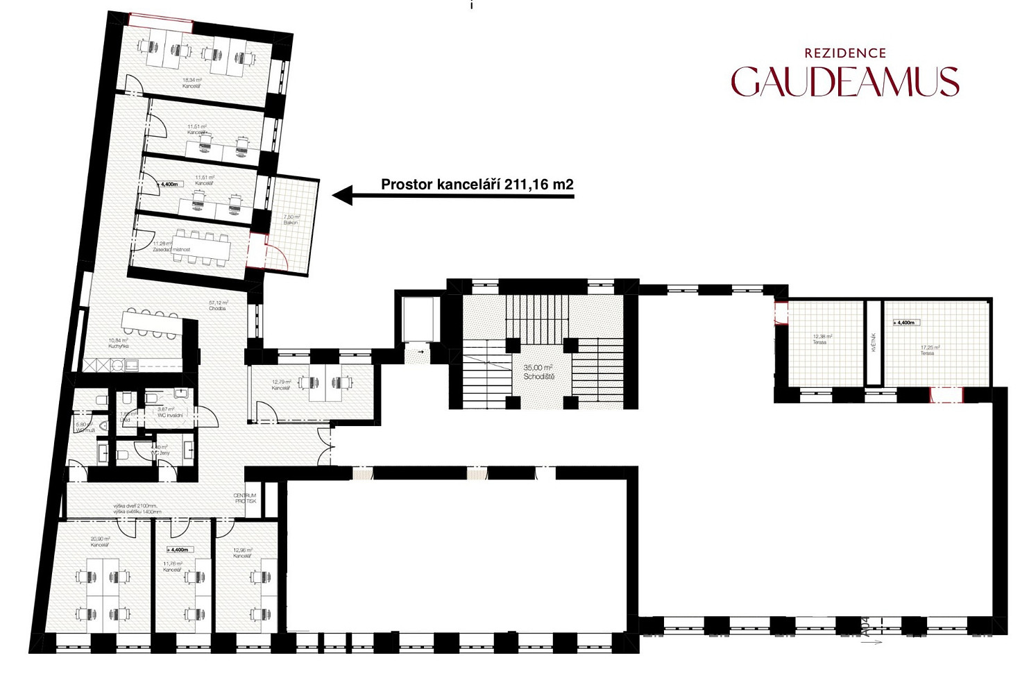 Pronájem kanceláře 211 m² – fotografie 2