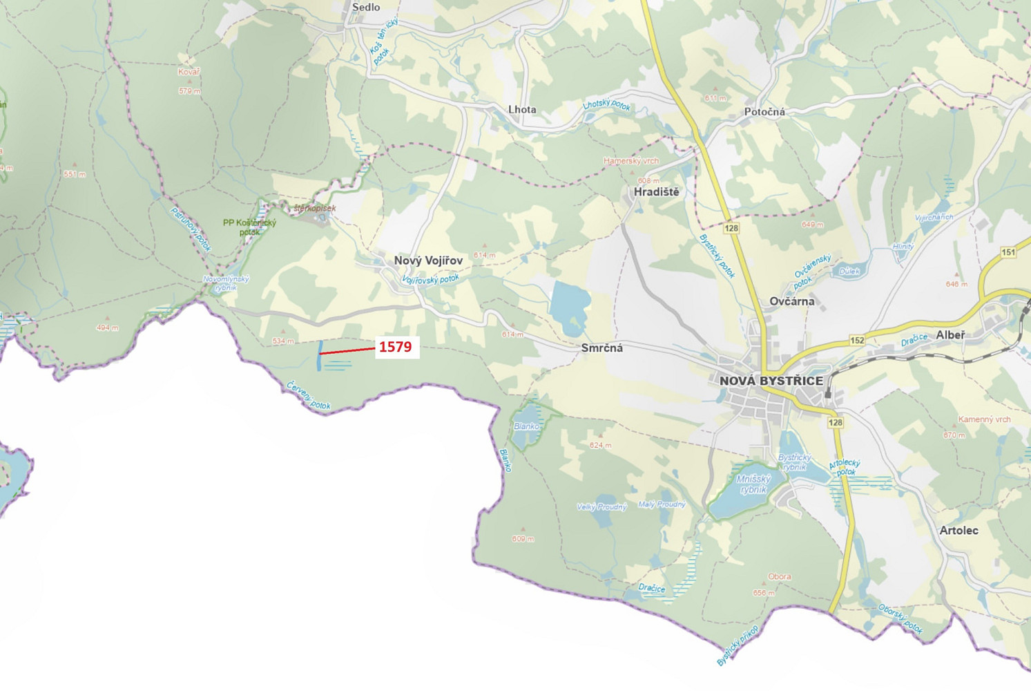 Dražba lesa 8 581 m²