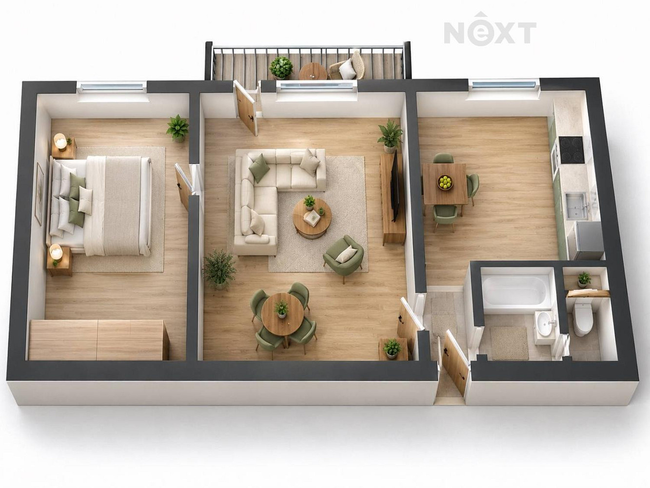 Prodej bytu 2+1 43 m² – fotografie 3