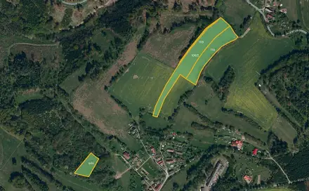 Prodej pole 21 446 m², Kaliště - Podivice, okres Pelhřimov