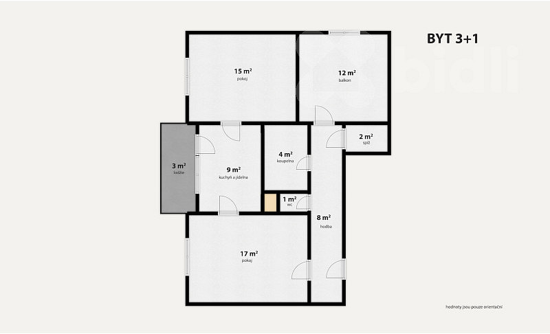 Prodej bytu 3+1 68 m² – fotografie 3
