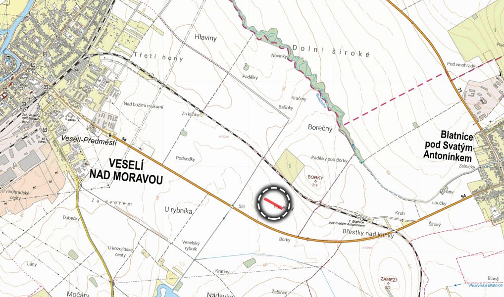 Prodej pole 2 549 m², Veselí nad Moravou – náhled fotky 2