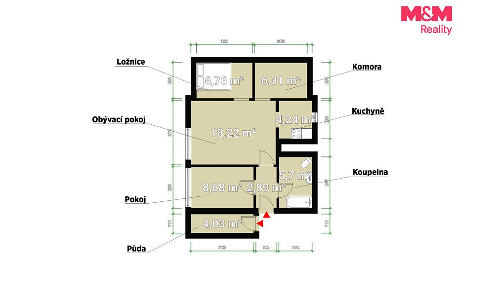 Prodej bytu 2+kk 53 m², Vejprnice – náhled fotky 2