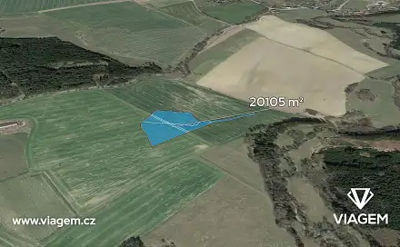 Prodej pole 13 403 m², Budislav, okres Tábor