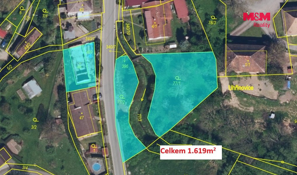 Prodej stavebního pozemku 1 619 m², Voděrady – náhled fotky 3