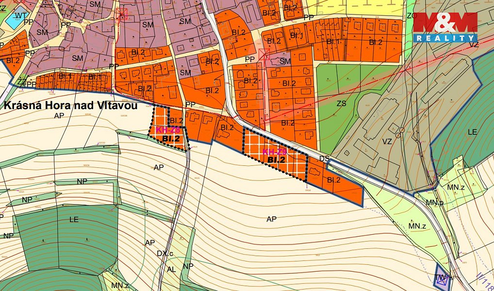 Prodej stavebního pozemku 1 233 m², Krásná Hora nad Vltavou – náhled fotky 4