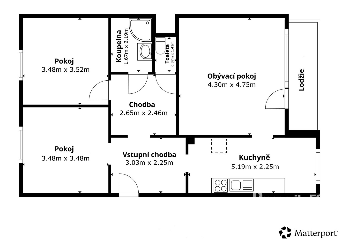 Pronájem bytu 3+1 78 m² – fotografie 4