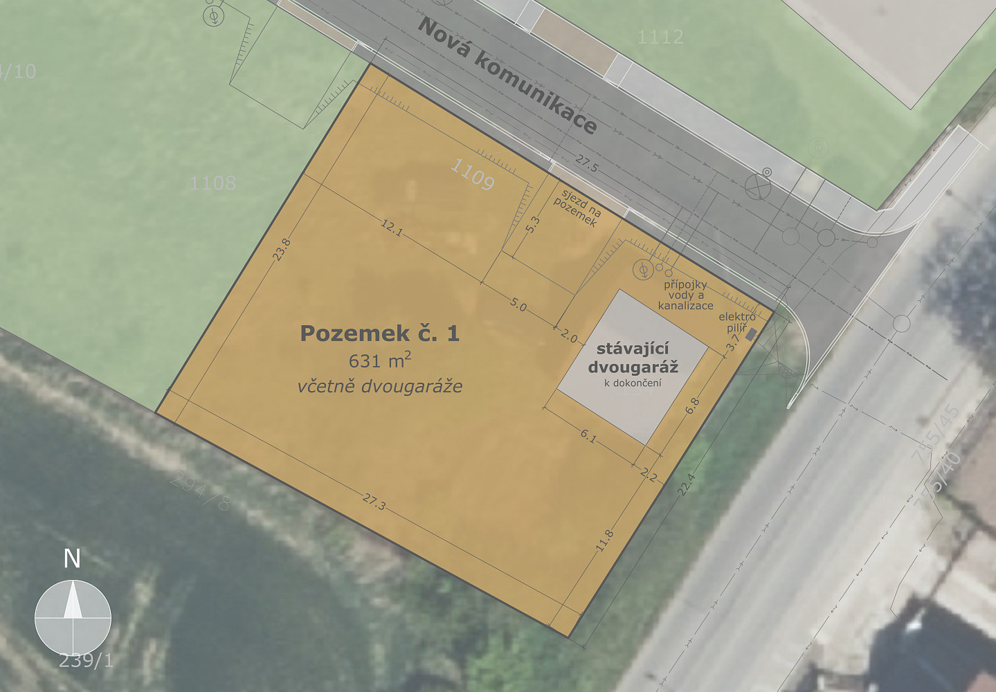 Prodej stavebního pozemku 631 m² — photo 2