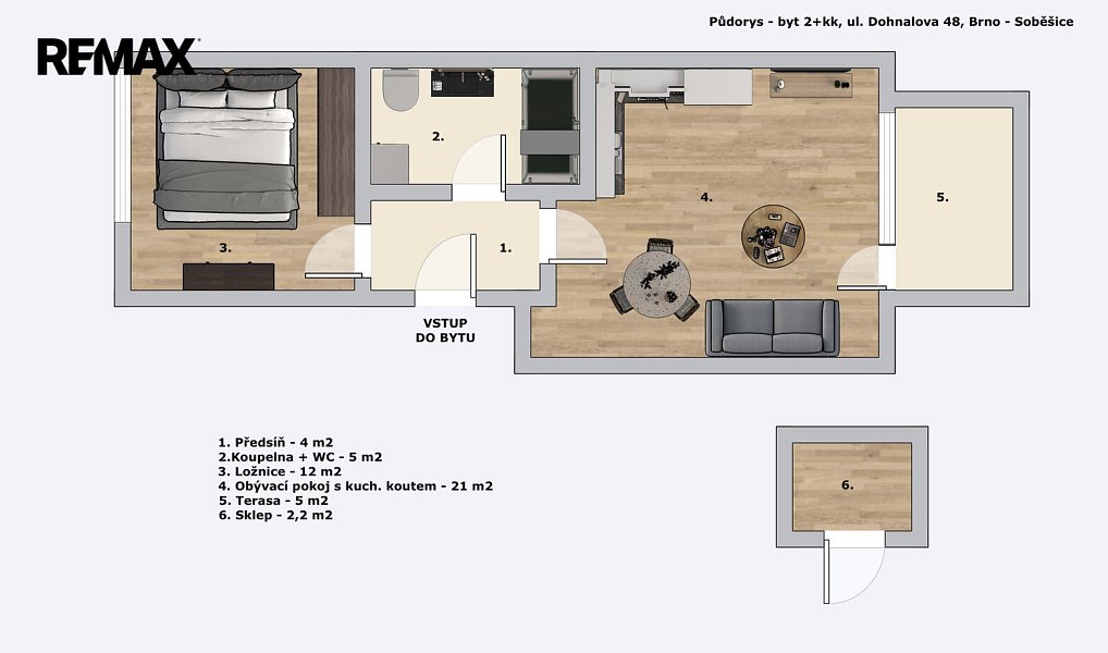 Pronájem bytu 2+kk 49 m², Brno – náhled fotky 29