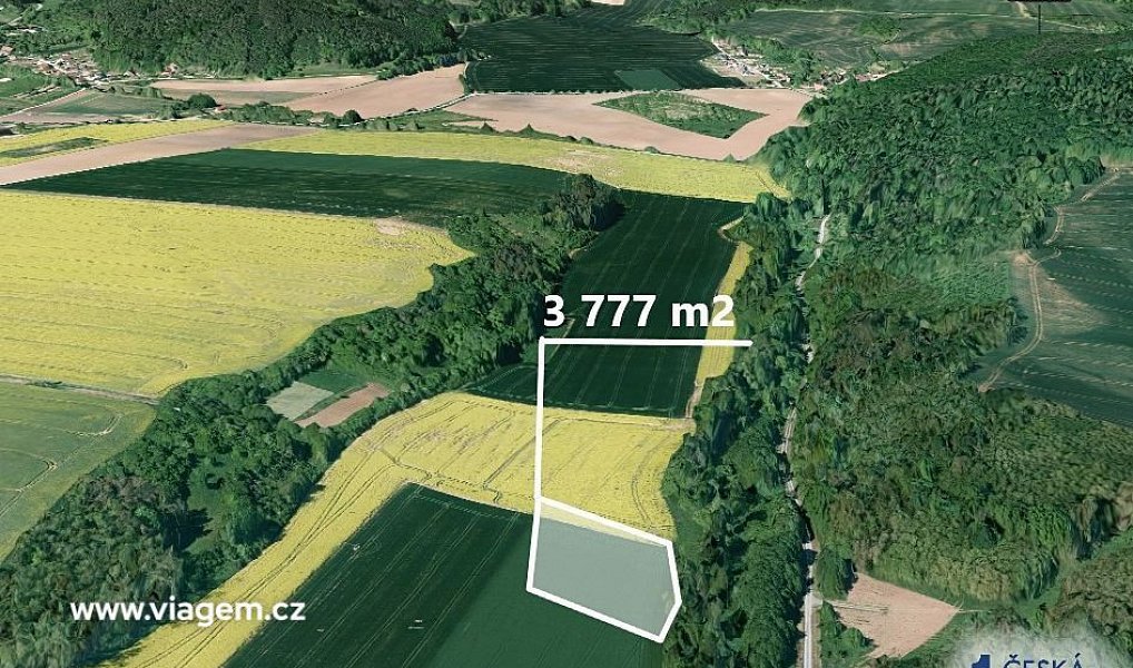 Prodej pole 1 259 m², Všechovice – náhled fotky 2