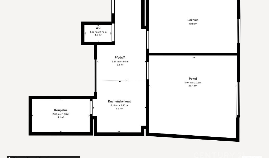 Pronájem bytu 2+1 44 m², Nový Jičín – náhled fotky 15