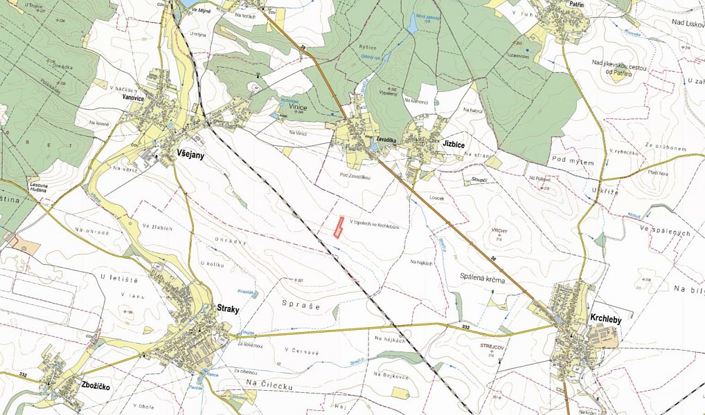 Prodej pole 8 905 m², Jizbice – náhled fotky 2