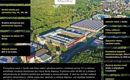 Pronájem výrobních prostor 7 800 m², V. Opatrného, Týniště nad Orlicí, okres Rychnov nad Kněžnou