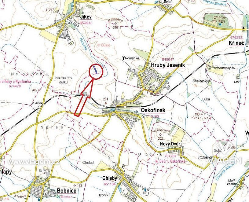 Pole 6 604 m², Podíl 50 % o výměře 3 302 m² – pohled 3