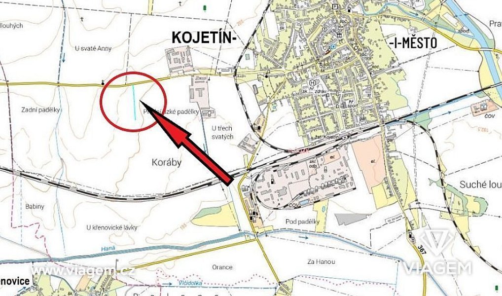 Prodej pole 412 m², Kojetín – náhled fotky 4